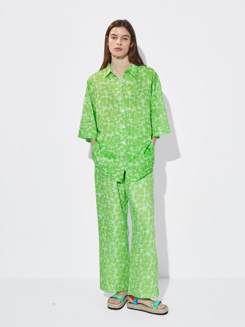 Kosele Parfois Bavlnene Printed Damske Zelene | SK-YQ8931705