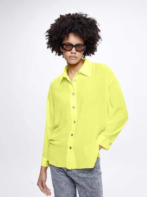 Kosele Parfois Long-Sleeve Textured Damske Žlté | SK-CA2481763