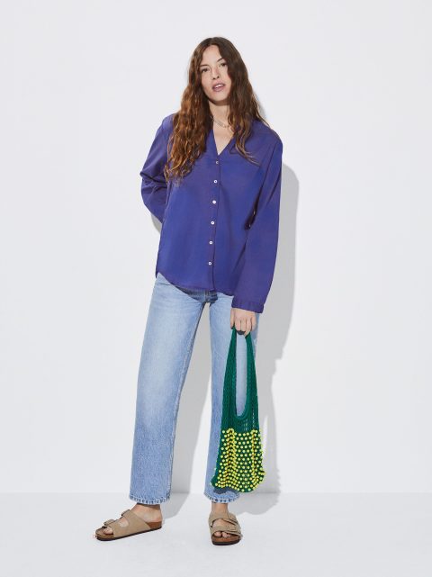 Kosele Parfois Long-Sleeved Bavlnene Damske Modre | SK-DO8152340