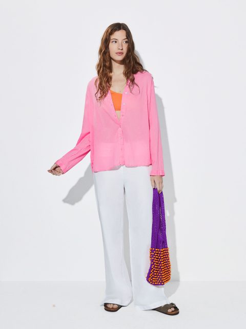 Kosele Parfois Long-Sleeved Bavlnene Damske Ruzove | SK-NV3524896