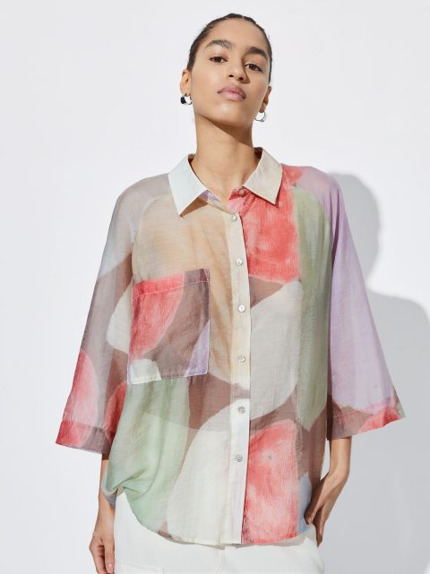 Kosele Parfois Lyocell Geometric Printed Damske Viacfarebný | SK-SF9120475