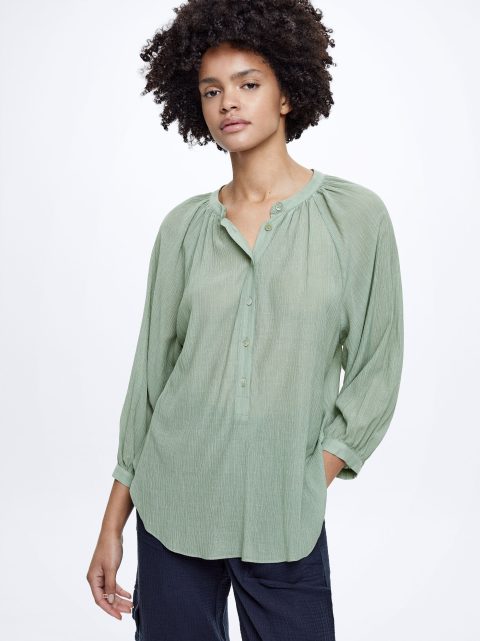 Kosele Parfois Textured With Puffed Sleeves Damske Zelene | SK-CB0571238
