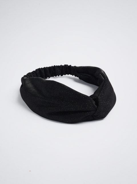 Latkove Celenky Parfois Strass Turban-Štýl Damske Čierne | SK-UZ9785214