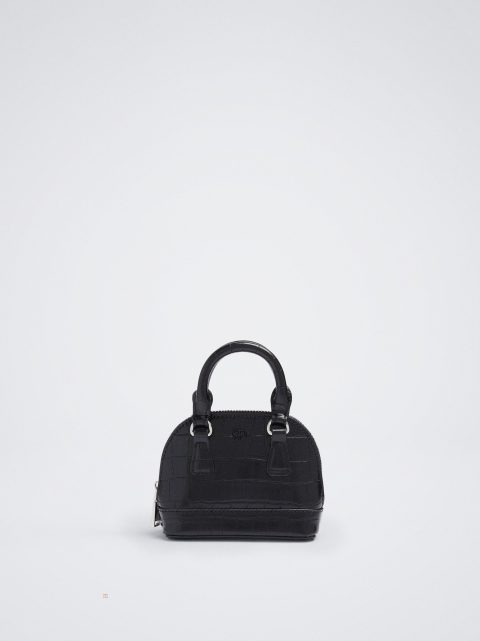 Mini Tašky Parfois Embossed Animal Damske Čierne | SK-FW3752680