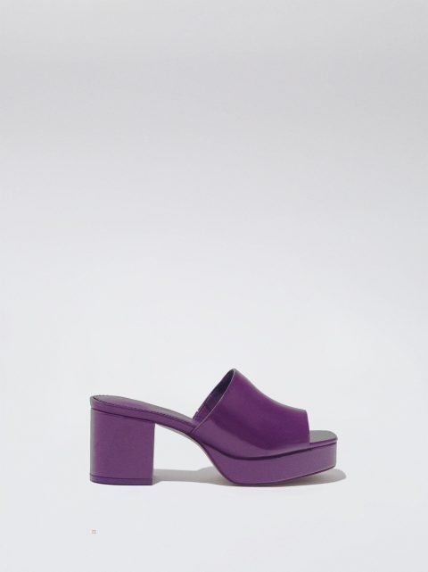 Mules Parfois High-Heel Lakovane Damske Nachový | SK-TB1734695