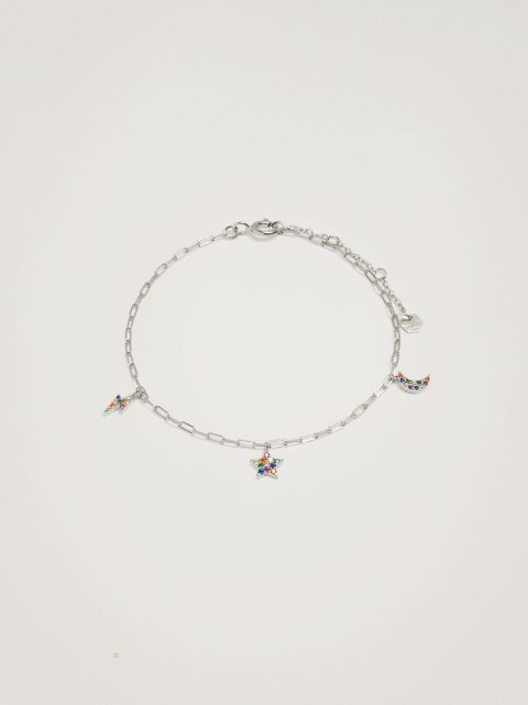 Naramky Parfois 925 Silver With Charms Damske Viacfarebný | SK-SM1987360
