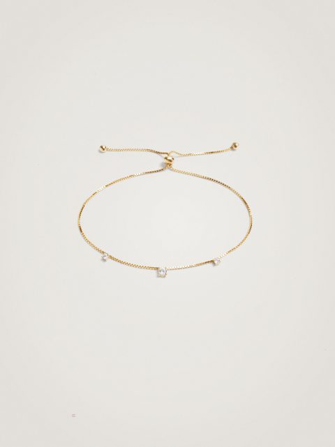 Naramky Parfois 925 Silver With Zirconia Damske Zlate | SK-AM7298514