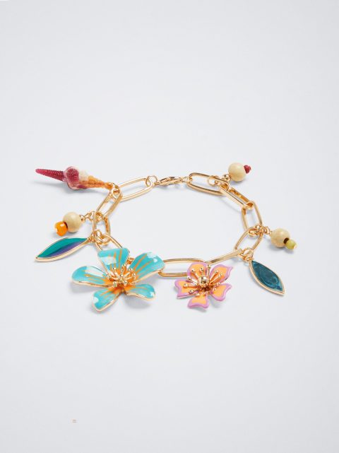 Naramky Parfois Bracelet With Flowers And Seashell Damske Viacfarebný | SK-GO6459081