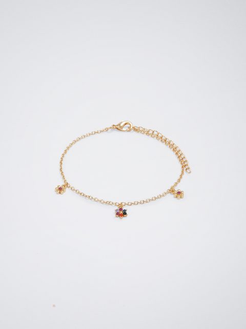 Naramky Parfois Bracelet With Flowers And Crystals Damske Viacfarebný | SK-KV2386709