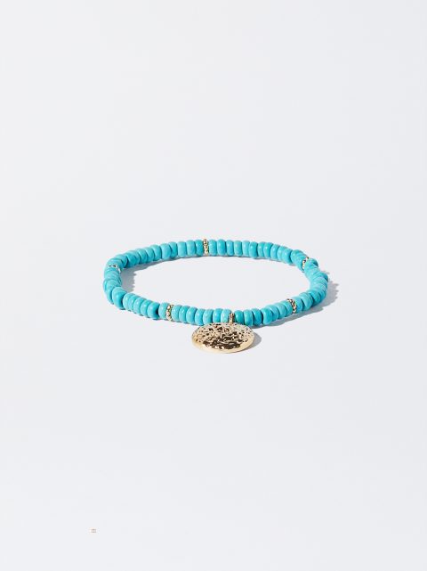 Naramky Parfois Bracelet With Stone And Medallion Damske Modre | SK-OT5184097