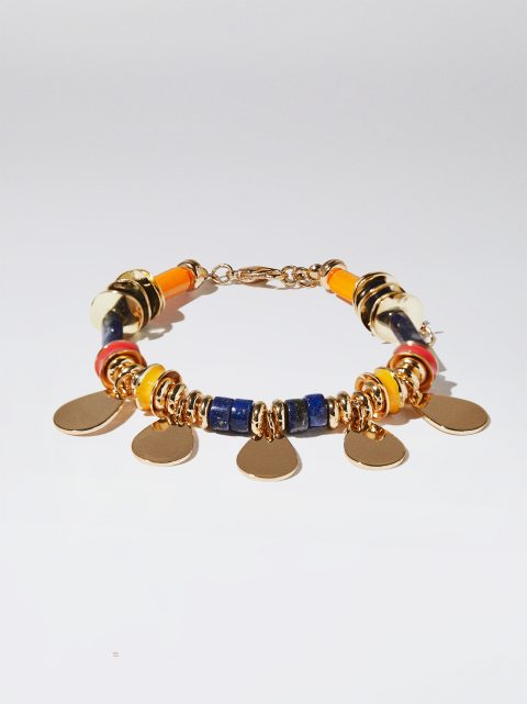 Naramky Parfois Bracelet With Stone And Medals Damske Viacfarebný | SK-UX4253197
