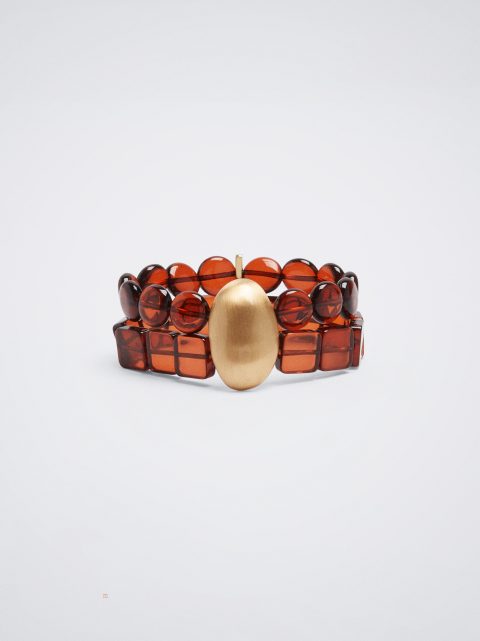 Naramky Parfois Elastic With Resin Damske Hnede | SK-FY0384291