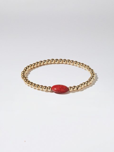 Naramky Parfois Elastic With Stone Damske Koralove | SK-HG6204189