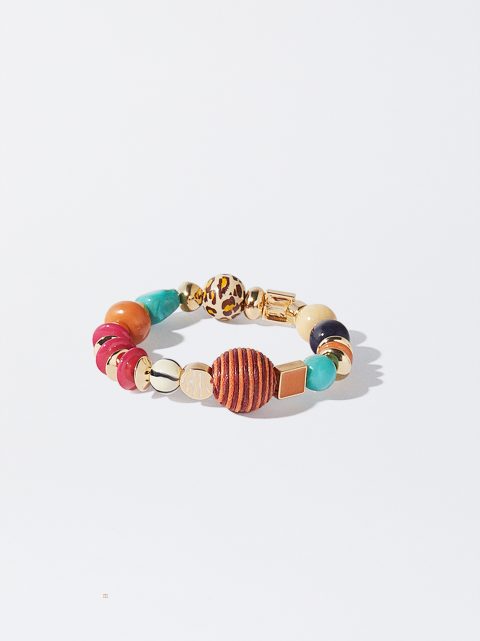 Naramky Parfois Elastic With Wood And Resin Damske Viacfarebný | SK-TL3680145