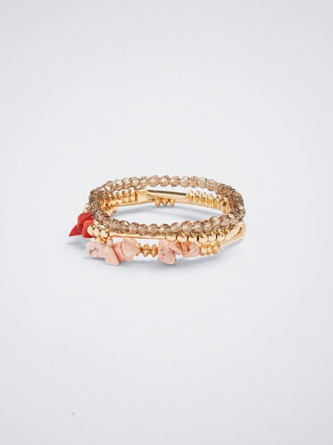Naramky Parfois Set Of Elastic With Stone Damske Koralove | SK-NB7604215