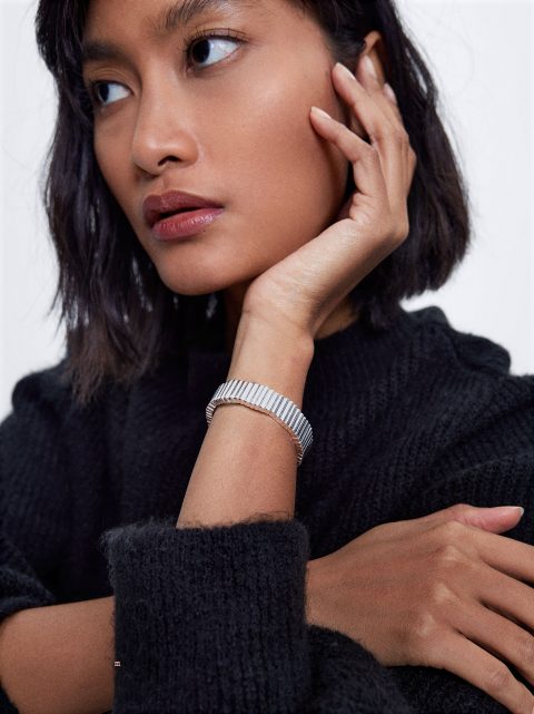 Naramky Parfois Silver Elastic Damske Strieborne | SK-XK8065134