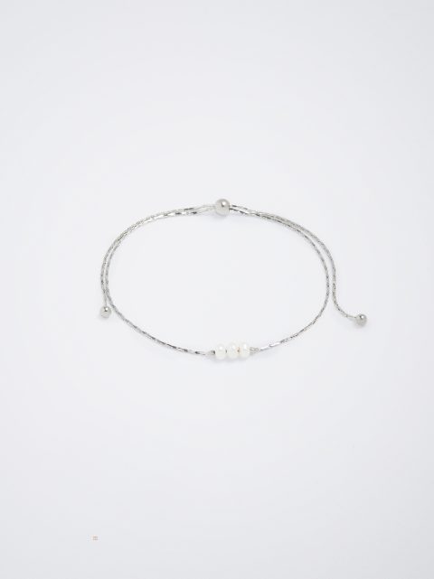 Naramky Parfois Stainless Steel With Freshwater Pearl Damske Strieborne | SK-BE5018234