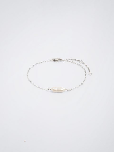 Naramky Parfois Stainless Steel With Freshwater Pearl Damske Strieborne | SK-BF8651973