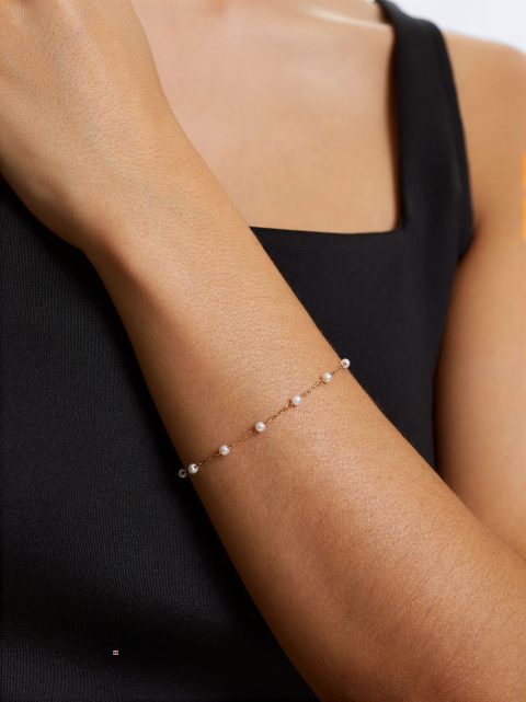 Naramky Parfois Stainless Steel With Pearls Damske Zlate | SK-FD7308295