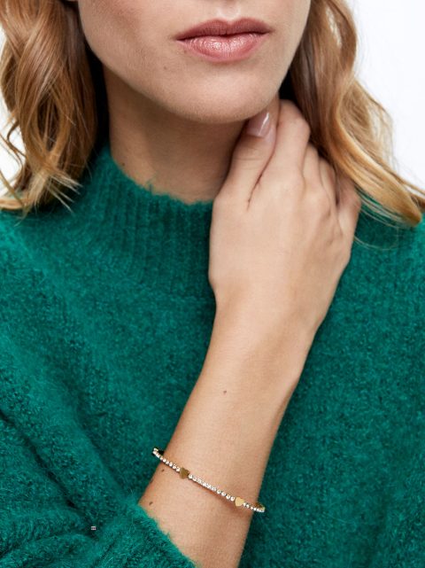 Naramky Parfois Steel With Crystals Damske Zlate | SK-RA5134209
