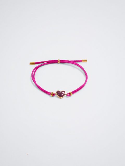 Naramky Parfois Steel With Heart Damske Fuchsie | SK-ZL2938761
