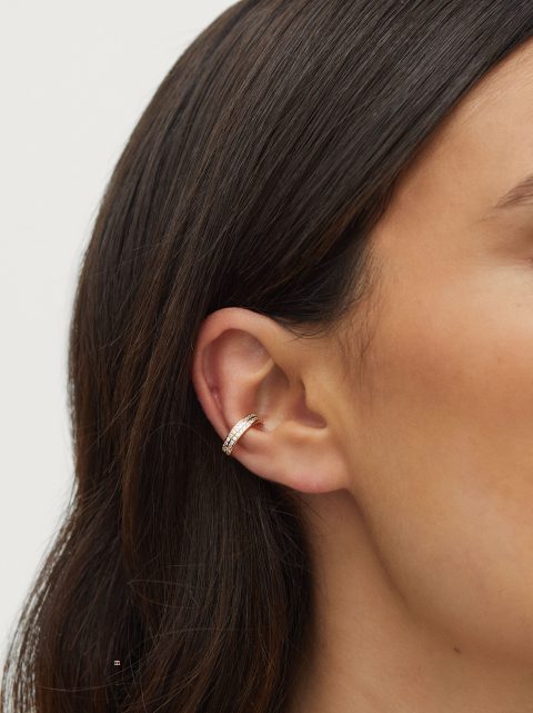 Nausnice Parfois 925 Silver Ear Cuff With Strass Damske Zlate | SK-OA1635987
