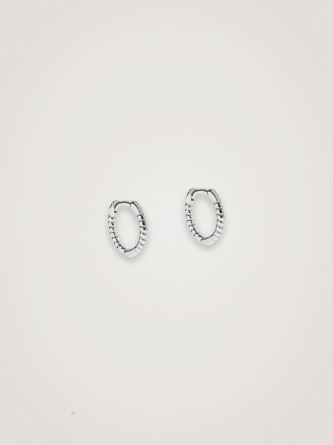 Nausnice Parfois 925 Silver Hoop Damske Strieborne | SK-RA0325946