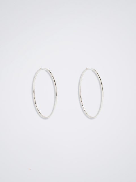 Nausnice Parfois 925 Silver Large Hoop Damske Strieborne | SK-FQ6054978