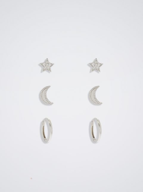 Nausnice Parfois 925 Silver Set Damske Strieborne | SK-ZF7239105
