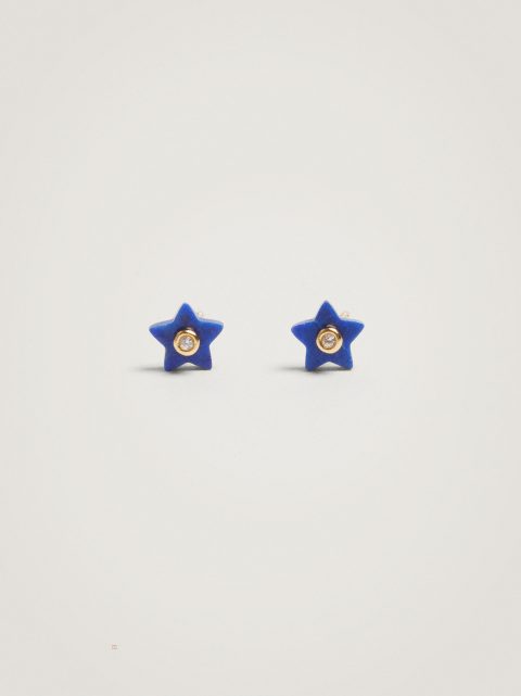 Nausnice Parfois 925 Silver Star Studs Damske Námornícka Modrá | SK-EN1593062