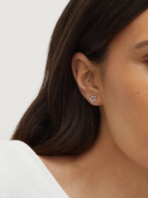 Nausnice Parfois 925 Silver Star Studs Damske Strieborne | SK-EV5198627