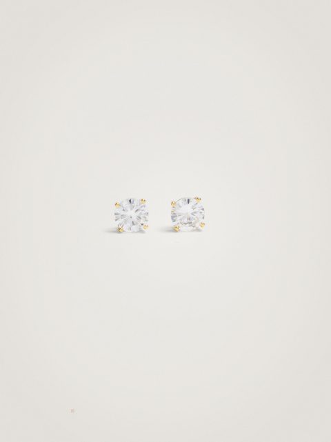 Nausnice Parfois 925 Silver Stud With Zirconia Damske Zlate | SK-BZ8596214
