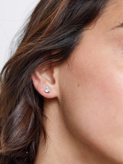 Nausnice Parfois 925 Silver Stud With Zirconia Damske Strieborne | SK-VH8962743