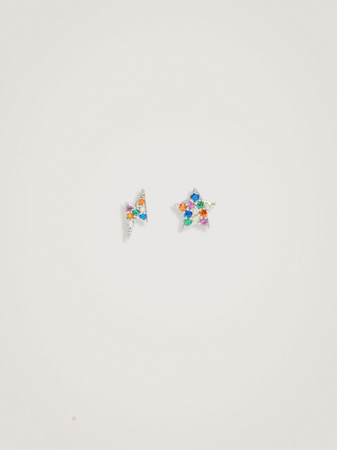 Nausnice Parfois 925 Silver Studs With Charms Damske Viacfarebný | SK-FB9803157