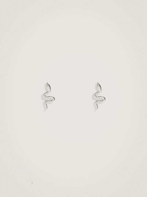 Nausnice Parfois 925 Silver Studs With Snake Damske Strieborne | SK-AV0728416