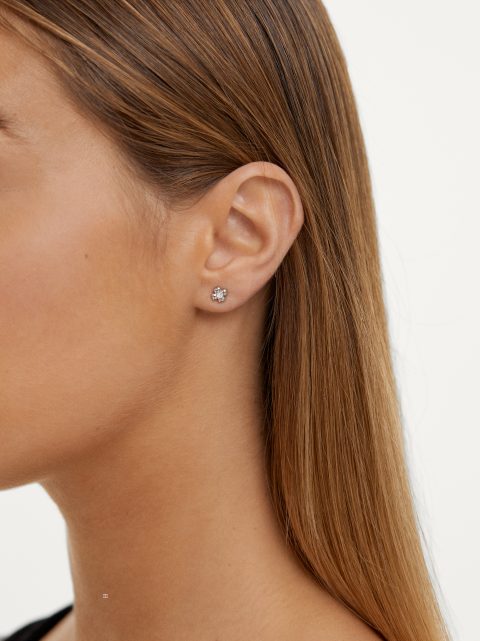 Nausnice Parfois 925 Silver Studs With Shamrock Damske Strieborne | SK-HI3612094
