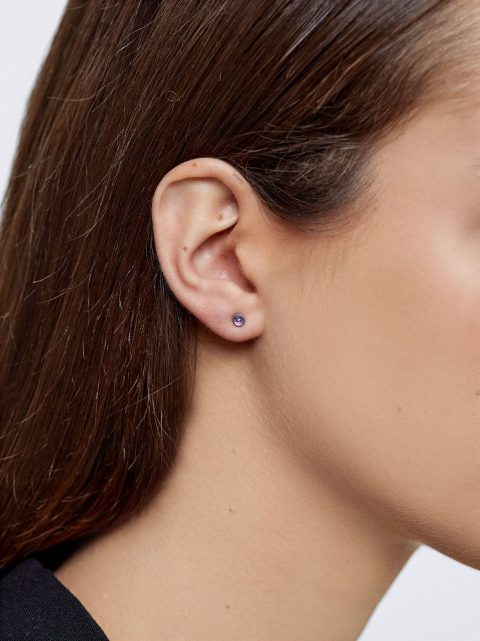Nausnice Parfois 925 Silver Studs With Zirconia Damske Nachový | SK-FT1457209