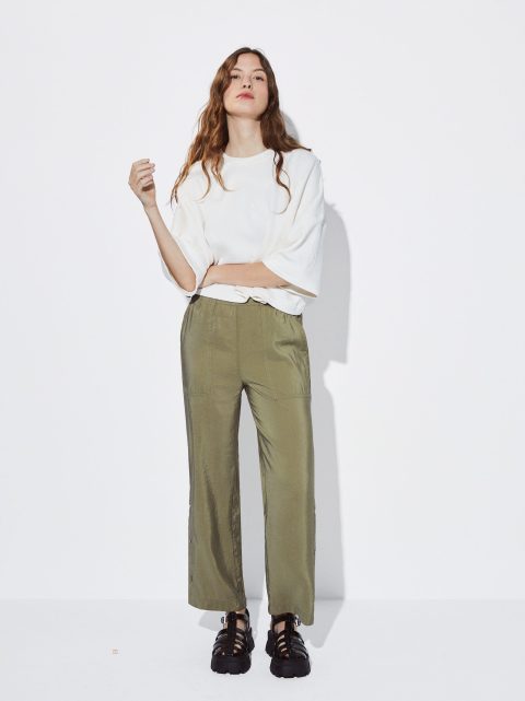 Nohavice Parfois Loose-Fitting With Buttons Damske Hnedožltý | SK-CB1629385