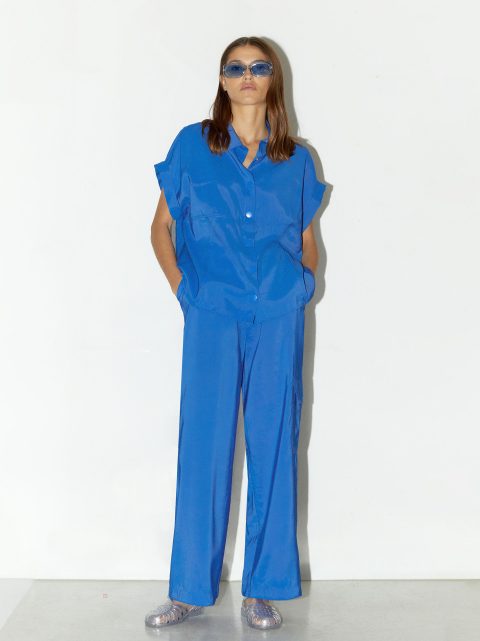 Nohavice Parfois Modal With Pockets Damske Modre | SK-NV9501637