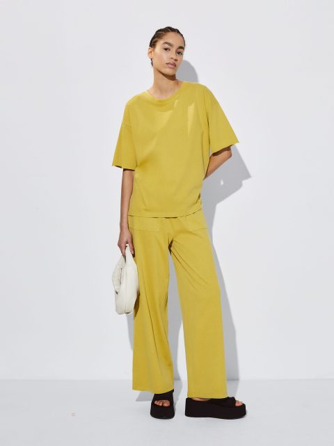Nohavice Parfois Pants With Elastic Waistband Damske Žlté | SK-EW1250496