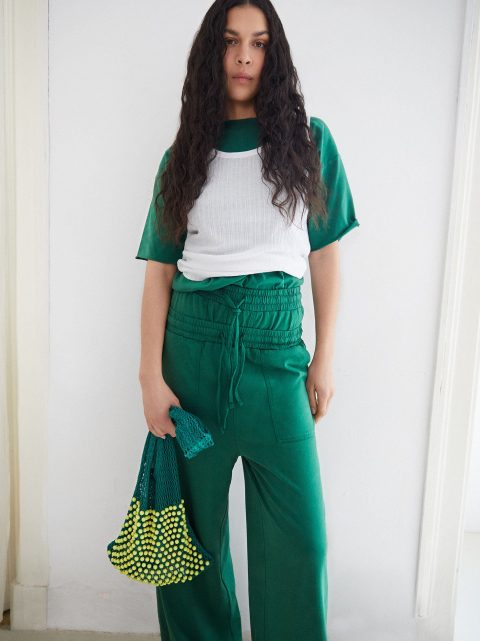 Nohavice Parfois Pants With Elastic Waistband Damske Zelene | SK-LF9871460