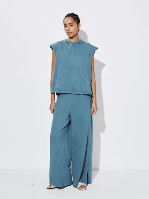 Nohavice Parfois Rovno Joggers Damske Modre | SK-NO7086193