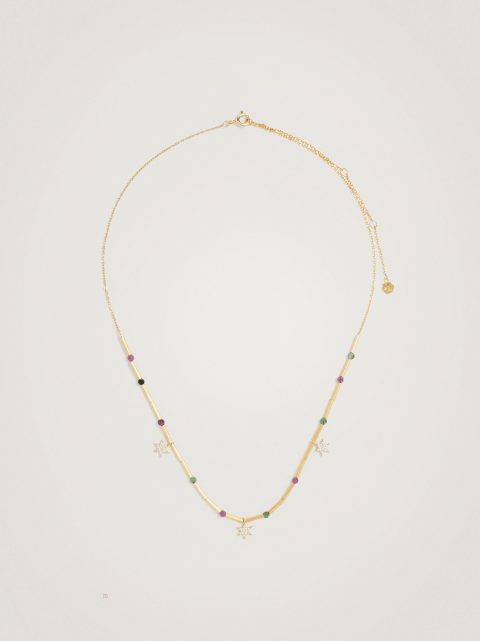 Náhrdelník Parfois 925 Silver With Semi-Precious Stone Damske Viacfarebný | SK-HZ5643891