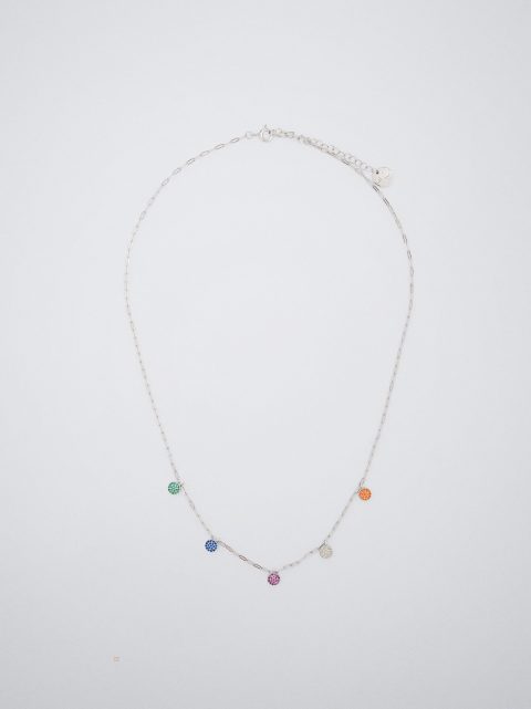 Náhrdelník Parfois 925 Silver With Zirconia Damske Viacfarebný | SK-OI4985102