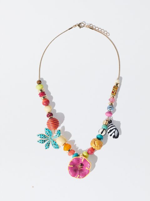 Náhrdelník Parfois Flower And Shell Damske Viacfarebný | SK-OQ1584703