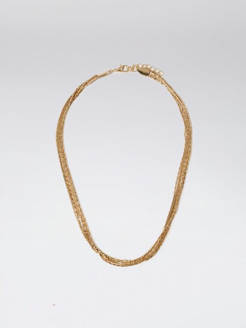 Náhrdelník Parfois Gold-Toned Chain Damske Zlate | SK-BS0643975