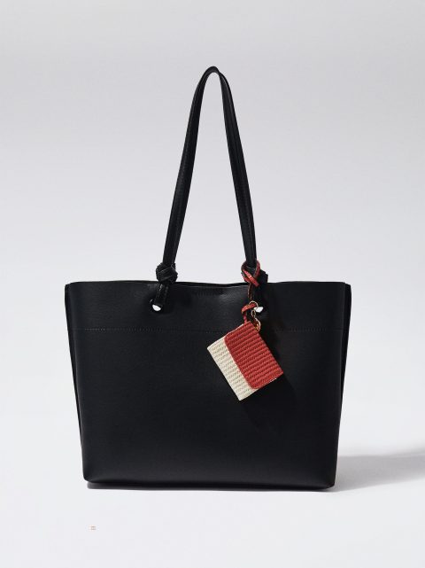 Nákupné Tašky Parfois Everyday Tote With Pendant Damske Čierne | SK-RE8061749