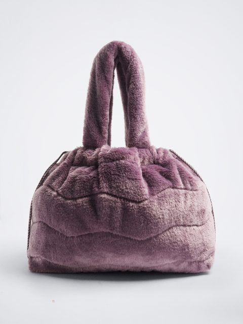 Nákupné Tašky Parfois Faux Fur Tote Damske Nachový | SK-WM0472135