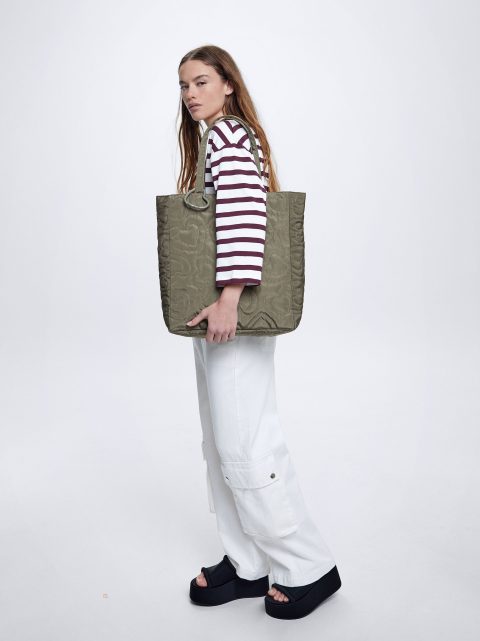 Nákupné Tašky Parfois Nylon Heart Tote Damske Hnedožltý | SK-HE0793564