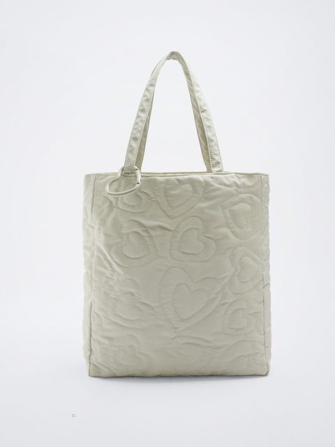 Nákupné Tašky Parfois Nylon Heart Tote Damske Béžové | SK-LP4213598